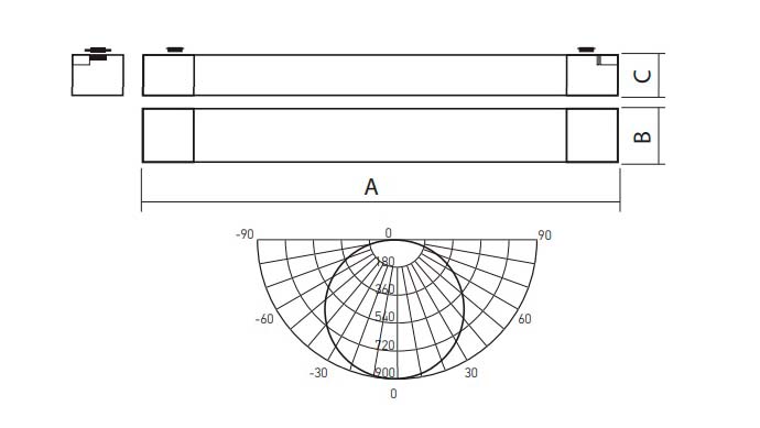 Прожектор трековый PTR 1935 35w 3000K 120° BL (чёрный) 600мм IP40 Jazzway